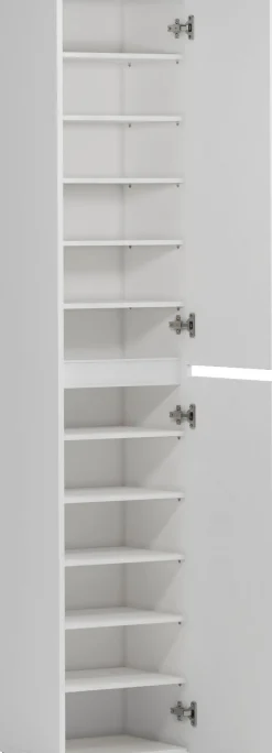 Home affaire Schuhschrank »Mister,Schuhkommode,Schuhmöbel,Schuhablage,Schuhregal« Breite 40 cm, Höhe 200 cm, Tiefe 34 cm, 2 Türen, 12 Fächer, Hochglanz