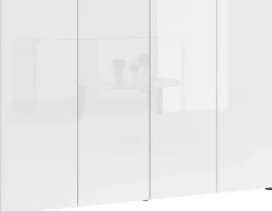 Home affaire Schuhschrank »MISTER- Schuhregal, Made in Italy, 12 Fächer, 10 Einlegeböden« Breite 160 cm, 4 Türen, Hochglanz Lackierung