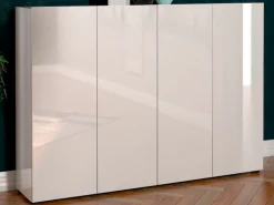 Home affaire Schuhschrank »MISTER- Schuhregal, Made in Italy, 12 Fächer, 10 Einlegeböden« Breite 160 cm, 4 Türen, Hochglanz Lackierung