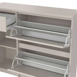 Home affaire Schuhschrank »Naia Schuhregal mit2 Klappen, 1 Fach & 1 Schublade, modernes Design« Platz für 12 Schuhe, platzsparend, erhältlich in verschiedenen Farben