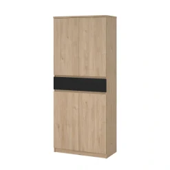 Home affaire Schuhschrank »Naia Schuhaufbewahrung, Schuhkommode, Schuhregal, Garderobenschrank,« mit 4 Türen und 8 Einlegeböden, 1 Schublade, Breite 80 cm
