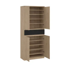 Home affaire Schuhschrank »Naia Schuhaufbewahrung, Schuhkommode, Schuhregal, Garderobenschrank,« mit 4 Türen und 8 Einlegeböden, 1 Schublade, Breite 80 cm
