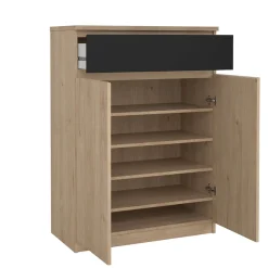 Home affaire Schuhschrank »Naia Schuhaufbewahrung, Schuhkommode, Schuhregal, Garderobenschrank,« mit 2 Türen und 4 Einlegeböden, 1 Schublade, Breite 80 cm