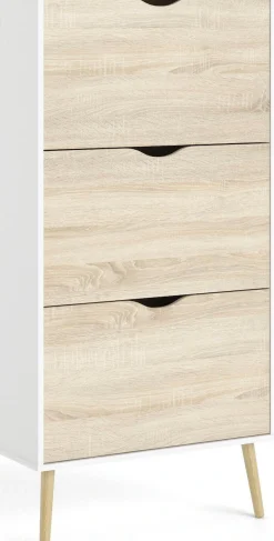 Home affaire Schuhschrank »Oslo Schuhaufbewahrung, Schuhkommode, Schuhregal, Garderobenschrank« mit 3 Klappen, Breite 70 cm, Höhe 139 cm