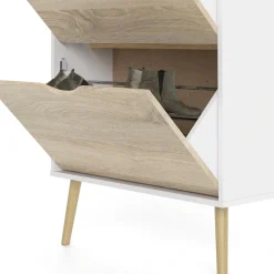 Home affaire Schuhschrank »Oslo Schuhaufbewahrung, Schuhkommode, Schuhregal, Garderobenschrank« mit 3 Klappen, Breite 70 cm, Höhe 139 cm
