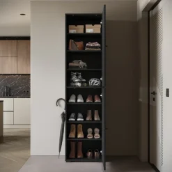 Home affaire Schuhschrank »Schuhkommode Dino« Flurschrank mit verstellbaren Einlegeböden, BxHxT: 50 × 190 × 33 cm