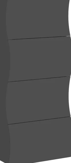 Home affaire Schuhschrank »Schuhschrank mit Klappen / Schuhkommode, Höhe 161 cm« onda 71 cm breit, Anthrazit,mit 4 klapptüren, made in italy