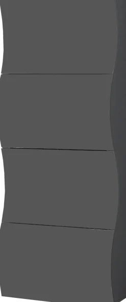 Home affaire Schuhschrank »Schuhschrank mit Klappen / Schuhkommode, Höhe 161 cm« onda 71 cm breit, Anthrazit,mit 4 klapptüren, made in italy