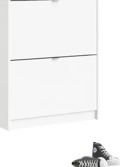 Home affaire Schuhschrank »Shoes Schuhaufbewahrung, Schuhkommode, Schuhregal,« mit zwei Klappen, 1 Boden, Höhe 85 cm, ca. 6 Paar Schuhe
