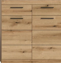 Home affaire Schuhschrank »SIENA, Breite 90 cm, 2 Türen , 2 Einlegeböden, 3 Fächer, 2 Schubkästen« hochwertige Rillenfräsung in MDF Front, 1 Stk. tlg. Schuhkommode, Kommode, Anrichte, Sideboard