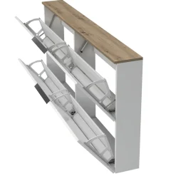 Home affaire Schuhschrank »SPACE, Schuhkipper, Schuhschrank,Schuhkommode, nur 19 cm Tief« Ideal für schmale Flure, Breite 160 cm, Made in Italy, Hochglanzlack