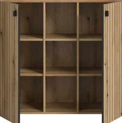 Home affaire Schuhschrank »TATIO, Breite 106 cm, Rillenoptik, offene Fächer, 2 Türen« 1 Stk. tlg. Schuhschrank, Schuhkommode, Flurkommode, Kommode