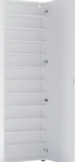 Home affaire Schuhschrank »Tozzi, Schuhregal, Schuhkommode, hochglanz lackiert, nur 20 cm tief« mit 1 Spiegeltür und sanft schließende Tür, Breite 60 cm,Höhe 200 cm