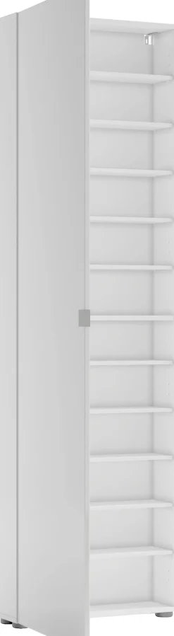 Home affaire Schuhschrank »Tozzi, Schuhregal, Schuhkommode, hochglanz lackiert, nur 20 cm tief« mit 1 Spiegeltür und sanft schließende Tür, Breite 60 cm,Höhe 200 cm