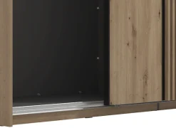 Home affaire Schwebetürenschrank »Ascalon, mit Spiegel und Lamellen 3D, FSC-zertifiziert, Made in Europe« 220x61x217,5cm, 3 verschiedene Innenaussattungen-individuell wählbar