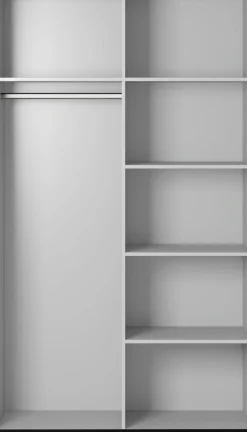 Home affaire Schwebetürenschrank »Beta Schiebetürenschrank Kleiderschrank Wäscheschrank« mit Spiegel, INKLUSIVE kompletter Innenausstattung, Metallgriffe