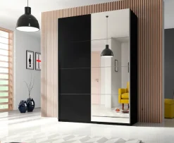 Home affaire Schwebetürenschrank »Beta Schiebetürenschrank Kleiderschrank Wäscheschrank« mit Spiegel, INKLUSIVE kompletter Innenausstattung, Metallgriffe