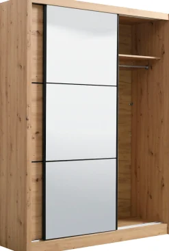 Home affaire Schwebetürenschrank »Navara Kleiderschrank mit Spiegel Wäscheschrank Garderobe« mit großzügiger Innenausstattung, FSC®-zertifiziert, in 3 Breiten