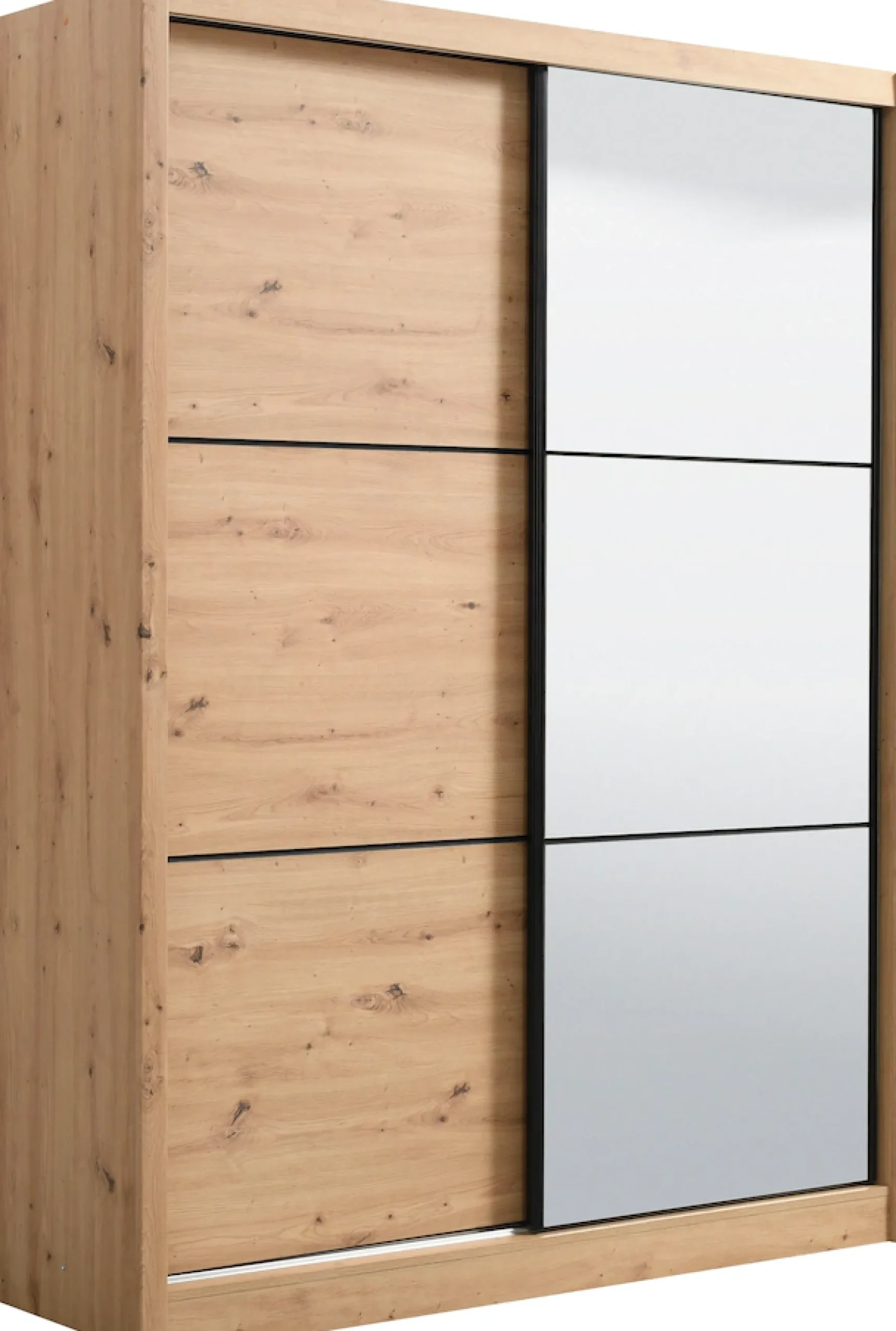 Home affaire Schwebetürenschrank »Navara Kleiderschrank mit Spiegel Wäscheschrank Garderobe« mit großzügiger Innenausstattung, FSC®-zertifiziert, in 3 Breiten