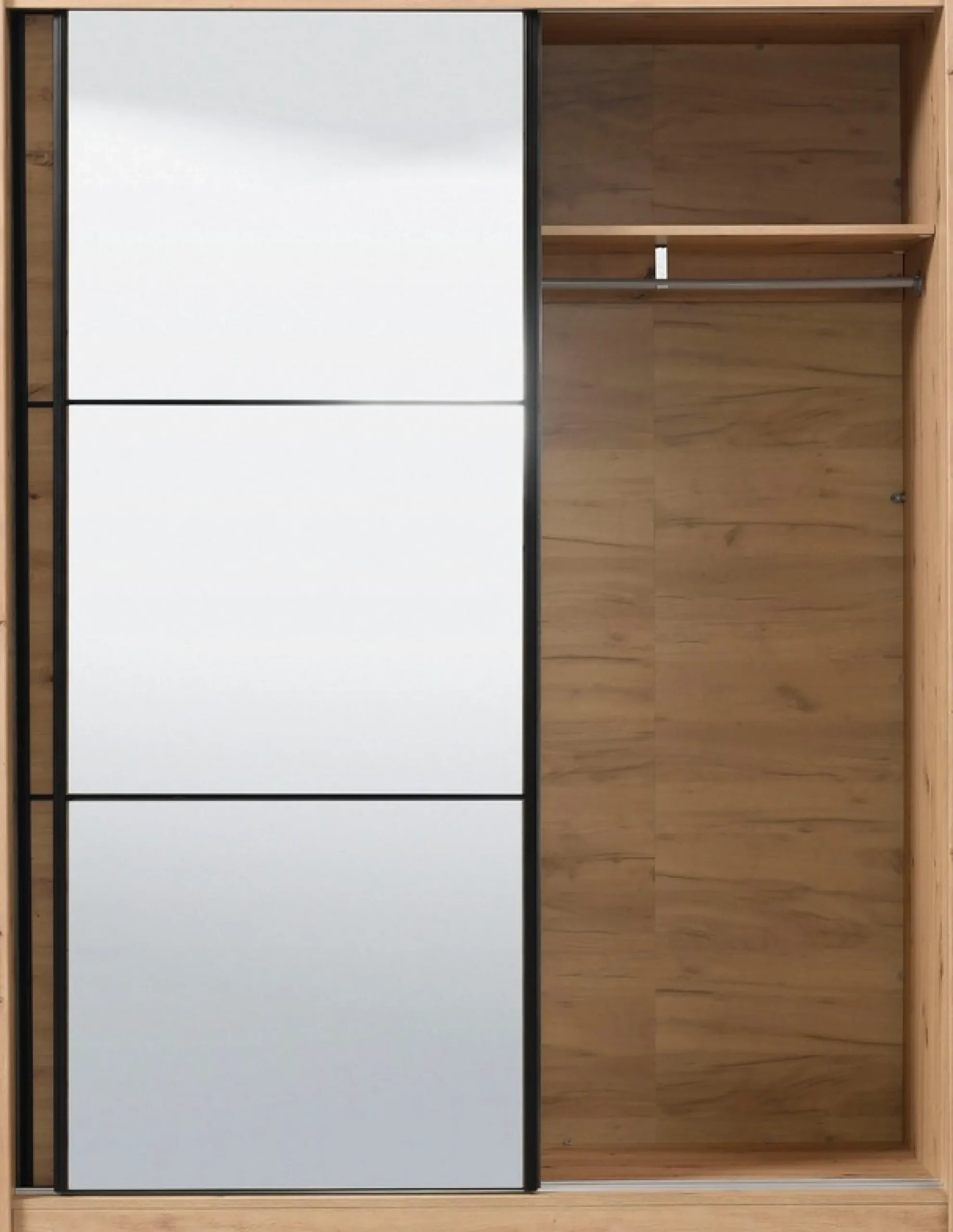 Home affaire Schwebetürenschrank »Navara Kleiderschrank mit Spiegel Wäscheschrank Garderobe« mit großzügiger Innenausstattung, FSC®-zertifiziert, in 3 Breiten
