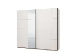 Home affaire Schwebetürenschrank »Aleria Schiebetürenschrank, Kleiderschrank, Wäscheschrank, Garderobe« mit Spiegel, 2 Metallkleiderstangen, in 2 Farben, Breite 220