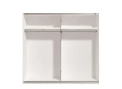 Home affaire Schwebetürenschrank »Aleria Schiebetürenschrank, Kleiderschrank, Wäscheschrank, Garderobe« mit Spiegel, 2 Metallkleiderstangen, in 2 Farben, Breite 220
