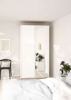 Home affaire Schwebetürenschrank »Como, Kleiderschrank, Schlafzimmerschrank« 1 Schwebetür, 1 Spiegelschiebetür, Kleiderstange, Einlegeboden
