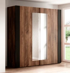 Home affaire Schwebetürenschrank »Sigma, Breite 200 cm, moderner Kleiderschrank, Made in Europe« Wäscheschrank mit Spiegel, Garderobe mit durchdachter Inneneinteilung