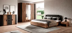 Home affaire Schwebetürenschrank »Sigma, Breite 200 cm, moderner Kleiderschrank, Made in Europe« Wäscheschrank mit Spiegel, Garderobe mit durchdachter Inneneinteilung