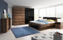 Home affaire Schwebetürenschrank »Galaxy Kleiderschrank, Wäscheschrank 200, 220 oder 270cm breit« INKLUSIVE kompletter Innenausstattung, Metallgriffe und Glasfront