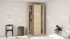 Home affaire Schwebetürenschrank »Como, Kleiderschrank, Schlafzimmerschrank« 4 Schwebetüren, Kleiderstange, Einlegeboden (Breite 118,5/178,5/244)