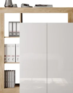 Home affaire Sekretär »Hamburg Breite 108 cm, Höhe 126 cm, 2 Türen, PC-Schrank, Home-Office,« dekorativer Rahmen, Tastaturauszug, Stauraum, Multifunktional