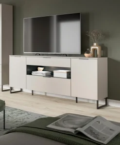 Home affaire Sideboard »ADIO, Breite 185cm, 2 Türen, 1 Schubkasten, 1 Klappe, mit Metall-Kufen« 1 Stk. tlg. Highboard, Kommode, Lowboard, Schrank, Wohnzimmerschrank, Anrichte