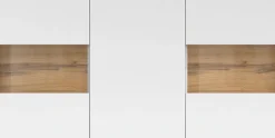 Home affaire Sideboard »Ava, Breite 120 cm, hängend und stehend montierbar« moderne grifflose Kommode, Anrichte, 3Türen, Eckverglasung