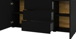 Home affaire Sideboard »Ava, Breite 140 cm, hängend und stehend montierbar« moderne grifflose Kommode, Schubladenschrank, 2Türen/3Schubkästen