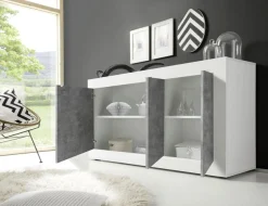 Home affaire Sideboard »Basic Breite 160 cm, Kommode 3 Türen, Anrichte,« Metallgriff, moderne Rahmenoptik, viel Stauraum, Farbauswahl