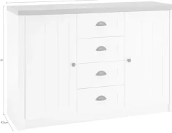 Home affaire Sideboard »Beauvais« Breite ca. 130 cm