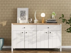 Home affaire Sideboard »BEDFORD Kommode, Kombikommode, Anrichte, Schrank« MDF-Profil 2D ummantelt, Hotstamping
