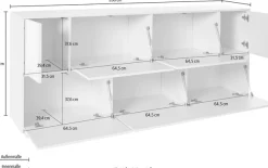 Home affaire Sideboard »bloom« Breite ca . 200 cm