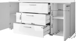 Home affaire Sideboard »BOGOTA« moderne Kommode, Schubladenschrank mit verstellbaren Einlegeböden