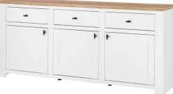 Home affaire Sideboard »Bristol« schwarze Metallgriffe, elegante Kranzoptik, ausreichend Stauraum