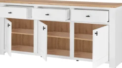Home affaire Sideboard »Bristol« schwarze Metallgriffe, elegante Kranzoptik, ausreichend Stauraum