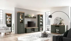 Home affaire Sideboard »Cambridge, moderner Schrank, Kommode im Landhausstil« ausreichend Stauraum, messingfarbene Metallgriffe, 145 cm breit
