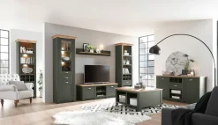 Home affaire Sideboard »Cambridge, moderner Schrank, Kommode im Landhausstil« ausreichend Stauraum, messingfarbene Metallgriffe, 145 cm breit