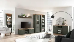 Home affaire Sideboard »Cambridge, moderner Schrank, Kommode im Landhausstil« ausreichend Stauraum, messingfarbene Metallgriffe, 145 cm breit