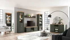 Home affaire Sideboard »Cambridge, moderner Schrank, Kommode im Landhausstil« ausreichend Stauraum, messingfarbene Metallgriffe, 145 cm breit