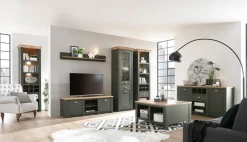 Home affaire Sideboard »Cambridge, moderner Schrank, Kommode im Landhausstil« ausreichend Stauraum, messingfarbene Metallgriffe, 145 cm breit