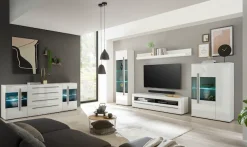 Home affaire Sideboard »Cantara, moderner Schrank, Kommode in Eiche Evoke, Weiß oder Kaschmir« schwarze Stangengriffe, ausreichend Stauraum, vielseitig einsetzbar