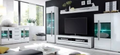 Home affaire Sideboard »Cantara, moderner Schrank, Kommode in Eiche Evoke, Weiß oder Kaschmir« schwarze Stangengriffe, ausreichend Stauraum, vielseitig einsetzbar