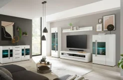 Home affaire Sideboard »Cantara, moderner Schrank, Kommode in Eiche Evoke, Weiß oder Kaschmir« schwarze Stangengriffe, ausreichend Stauraum, vielseitig einsetzbar
